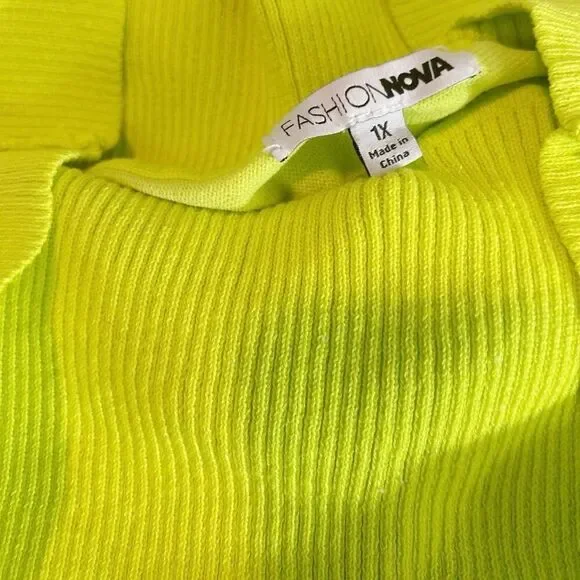 Fashion Nova Off-Shoulder Ribbed Pullover Sweaters Size 1X - Picture 5 of 6